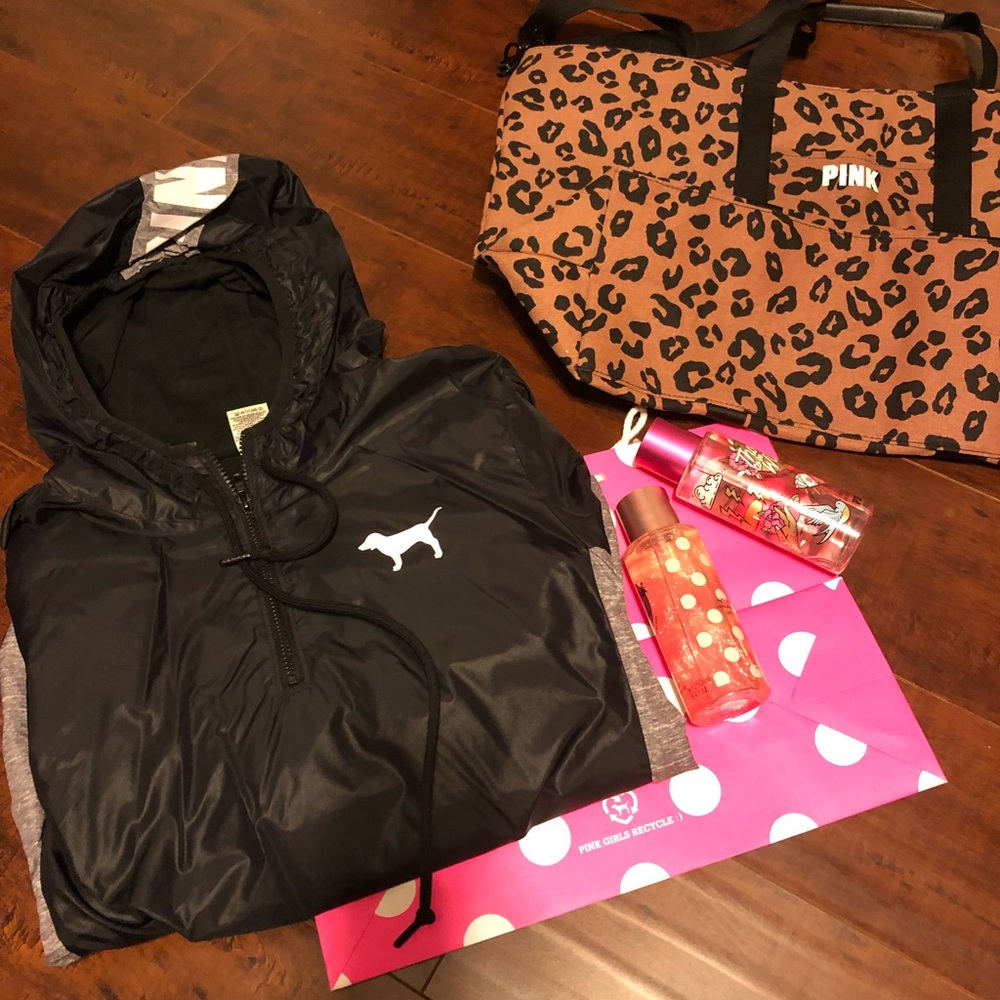 ❌ SOLD ❌ Pink Victoria Secret waterproof hoodie